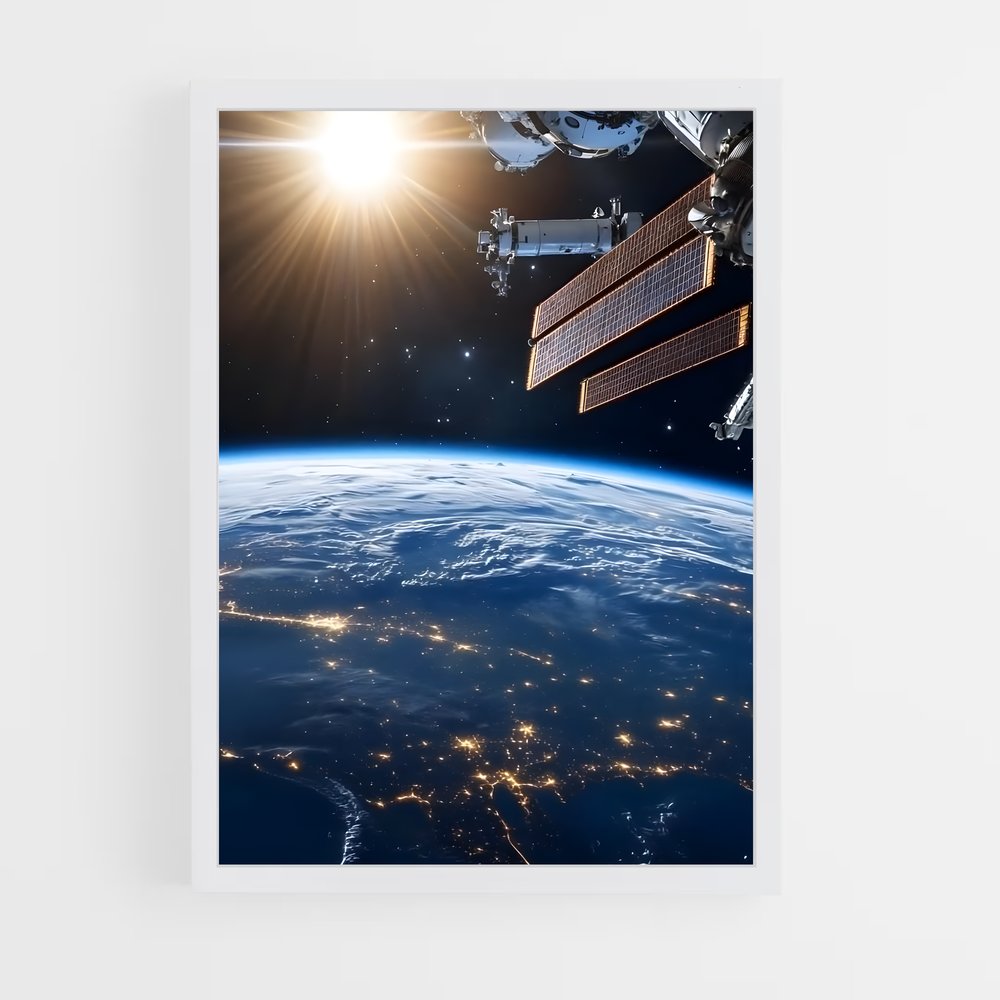 Poster Astronaute au Dessus de la Terre (vue 3)